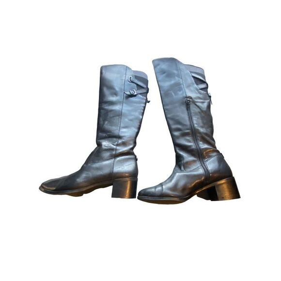 Anne Klein Flex Junip black leather riding boots size 9.5 - Picture 2 of 8